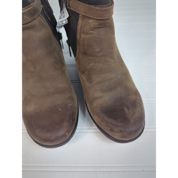 UGG Australia Emalie Stout Waterproof Wedge Ankle Boot Brown 7 - Picture 8 of 11